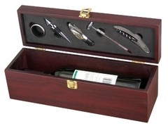 Set de vino con caja contenedora para vino