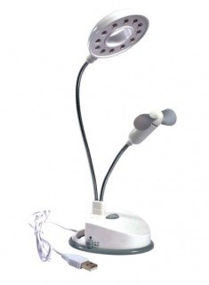 Lámpara con ventilador USB - comprar online