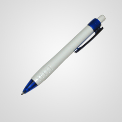 bolígrafo plástico blanco con clip y punta de color - comprar online