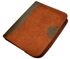Agenda línea plus cuero combinada marrón - carpincho