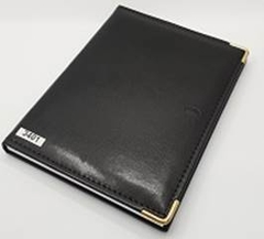 Agenda símil cuero negro