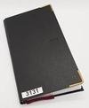 Agenda cuero papel negra
