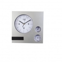 Reloj de pared con medidor de temperatura y humedad