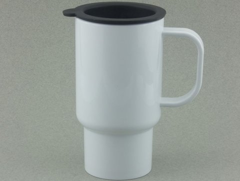 White Plastic Sublimation Travel Mug - 15oz.