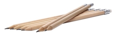 Lápiz de madera natural con goma - comprar online