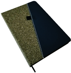Cuaderno con tapa combinada símil cuero