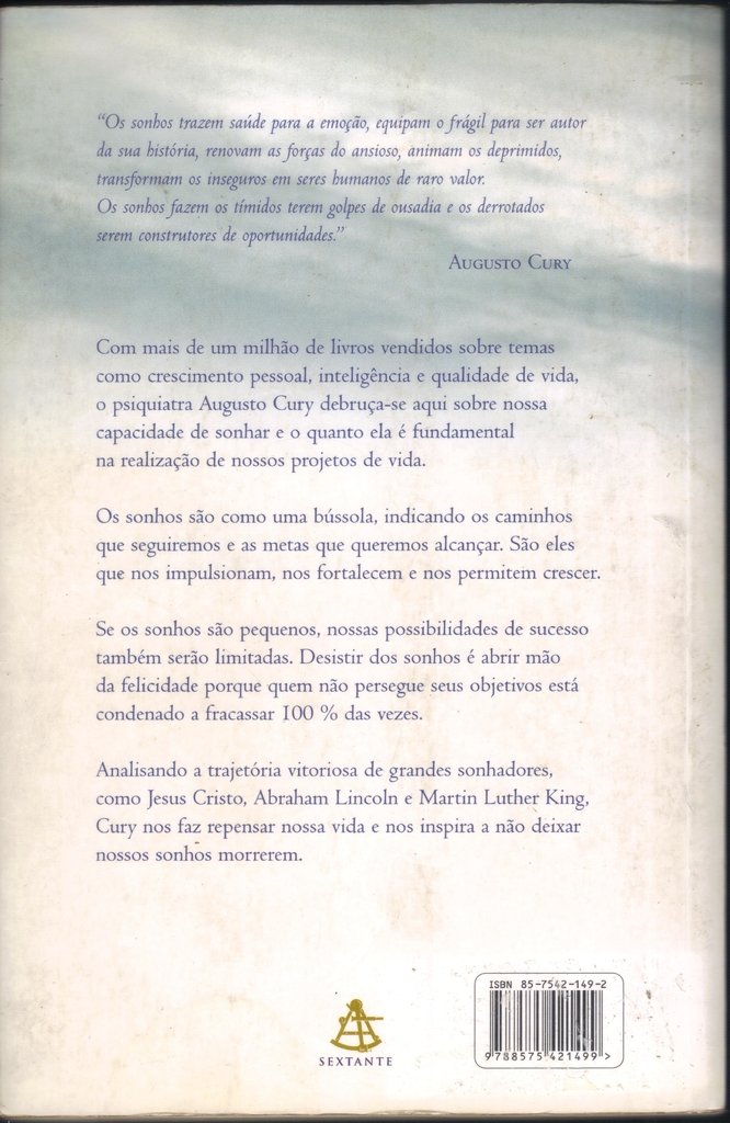 Nunca Desista dos seus Sonhos/ Augusto Cury - Livrosnet