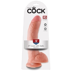 King Cock 9" Cock With Balls - Dildo Realista - tienda en línea