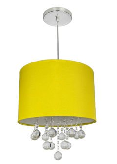 Lustre Pendente LORENA Cristal Acrílico Cúpula 30 - Várias Cores - comprar online