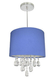 Lustre Pendente AMANDA Cristal Acrílico Cúpula 30 - Várias Cores na internet