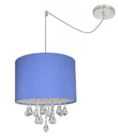 Lustre Pendente DENISE Cristal Acrílico Desviador - Várias Cores