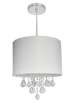 Lustre Pendente DENISE Cristal Acrílico Cúpula 30 - Várias Cores na internet