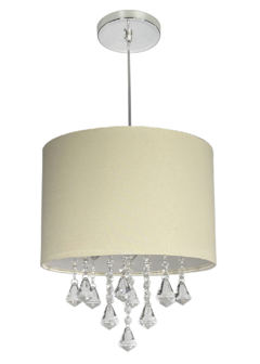 Lustre Pendente DENISE Cristal Acrílico Cúpula 30 - Várias Cores