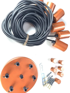 Luminaria Pendente Aranha SPIDER Octoplus 8 Fios 2m Cobre - comprar online
