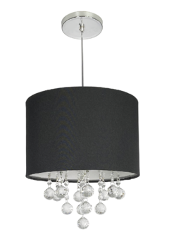 Lustre Pendente LORENA Cristal Acrílico Cúpula 30 - Várias Cores