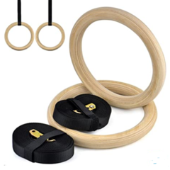 Anillas Gymnastic Ring por Par de Madera Nacional - MM Fitness