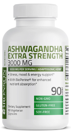 Ashwagandha Extra Strength 3000mg x 90 caps - Bronson Laboratories