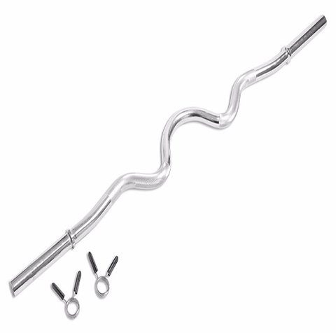 Barra Cromada "W" 30 mm (con topes) - MM Fitness