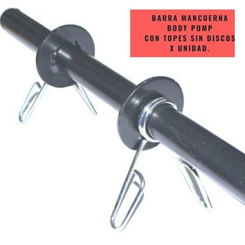 Barra Mancuerna Body Pump con topes sin discos  - MM Fitness