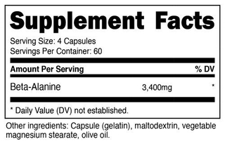 Beta Alanine x 300g - 100 servicios - Nutricost - comprar online