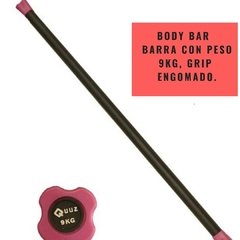 Body Bar - Barra con peso con grip engomado (9 Kg) - MM Fitness