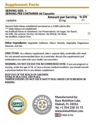 Cardarine (60 caps x 10mg) - KN Nutrition - comprar online