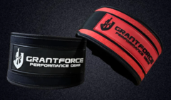 Cinturon de refuerzo lumbar ROJO/NEGRO PREMIUM IMPORTADO - MM Fitness