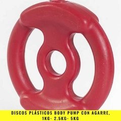 Discos plásticos Body Pump con agarre (2.5 Kg) - MM Fitness
