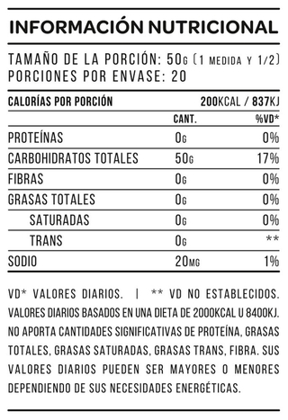 Just Carbs 1kg (20 servicios) - Star Nutrition - comprar online