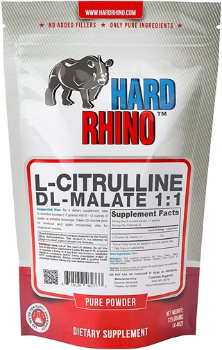 L Citrulline DL Malate 1:1 (41 servicios / 125 gramos) - Hard Rhino
