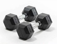 Mancuernas Hexagonales (22.5 Kg) por Unidad - MM Fitness
