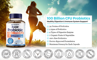 Probiotic 100 Billion CFU RAW 30 capsulas - Wholesome Wellness en internet