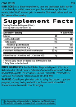 L Carnitine Liquid 473 ml x 30 serv - GNC - comprar online