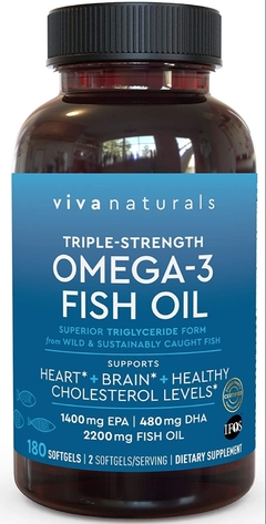 Omega 3 Fish Oil (180 softgel) - Viva Naturals
