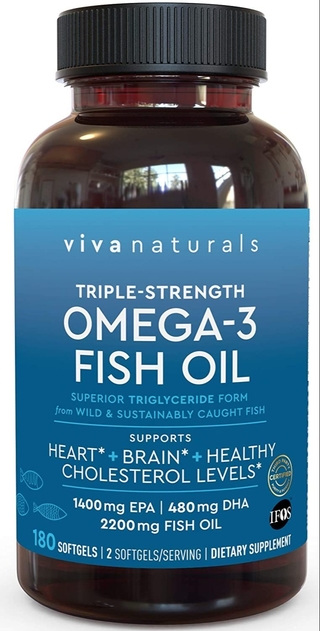 Omega 3 Fish Oil (180 softgel) - Viva Naturals