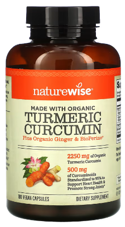 Turmeric Curcumin (180 vegan capsules) - Nature Wise