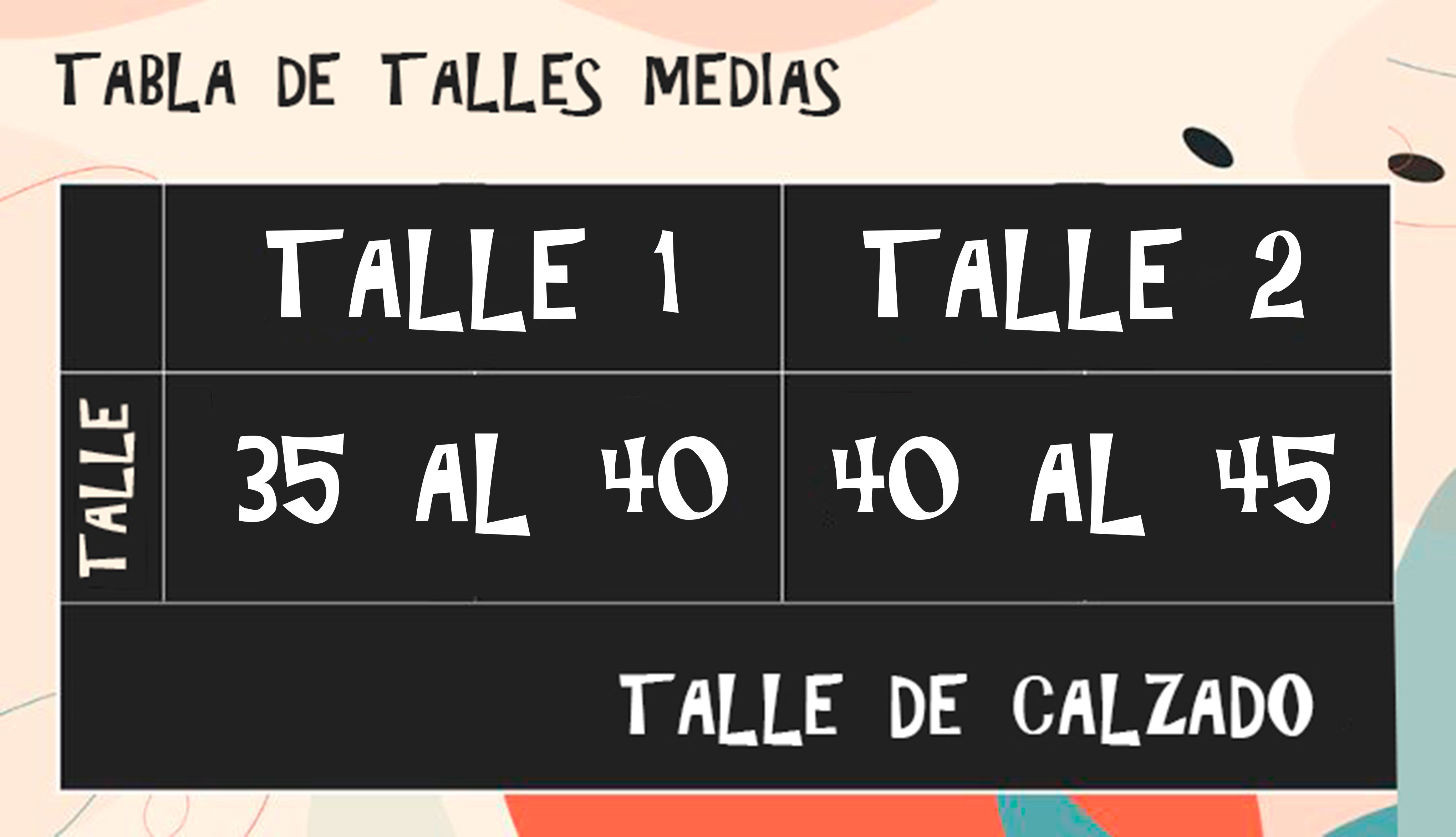 Tabla de talles Medias