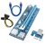 Tarjeta Placa Riser PCI-E 1 a 16x Ver007 4P cable USB3.0 y SATA a 6Pin IDE
