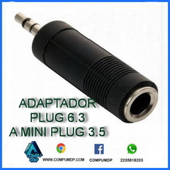 ADAPTADOR DE PLUG 6,3 MM A PLUG 3,5 MM