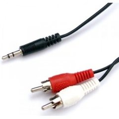 CABLE DE AUDIO MINIPLUG MACHO A 2 RCA M 1,5MTS