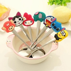 CUCHARITA CON APLIQUE PERSONAJES X10