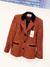 Blazer Velvet Print Bordo 100PRE