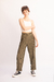 Pantalón Pinzado Liz Print Verde Musgo 100PRE