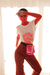 Pantalón Pinzado Eva Ladrillo 100PRE - comprar online