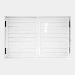 Postigón de aluminio blanco en dos hojas
