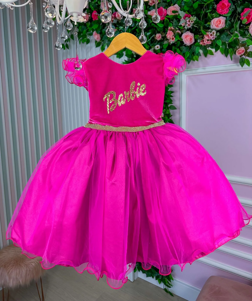 Vestido de festa da Barbie