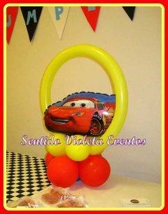 Cars Globo Metalizado 35 Cm Rayo Mc Queen - Sentido violeta Tienda de Fiestas