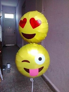 5 Globos Emoji Emoticon Beso Anteojos Aire Y Helio 45 Cm - comprar online