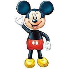 Globo Metalizado Mickey Minnie Caminante Helio Aire 1,40 Alt