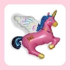 Globo Unicornio Baby Rosa Celeste Flexmetal Apto Helio